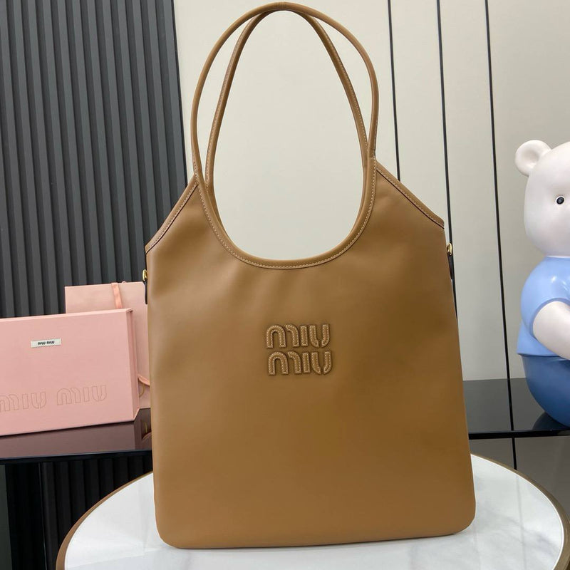 Miu Women's IVY Cowhide Tote Shoulder Bag
